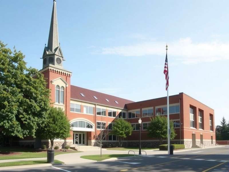School Library with Books and Computers